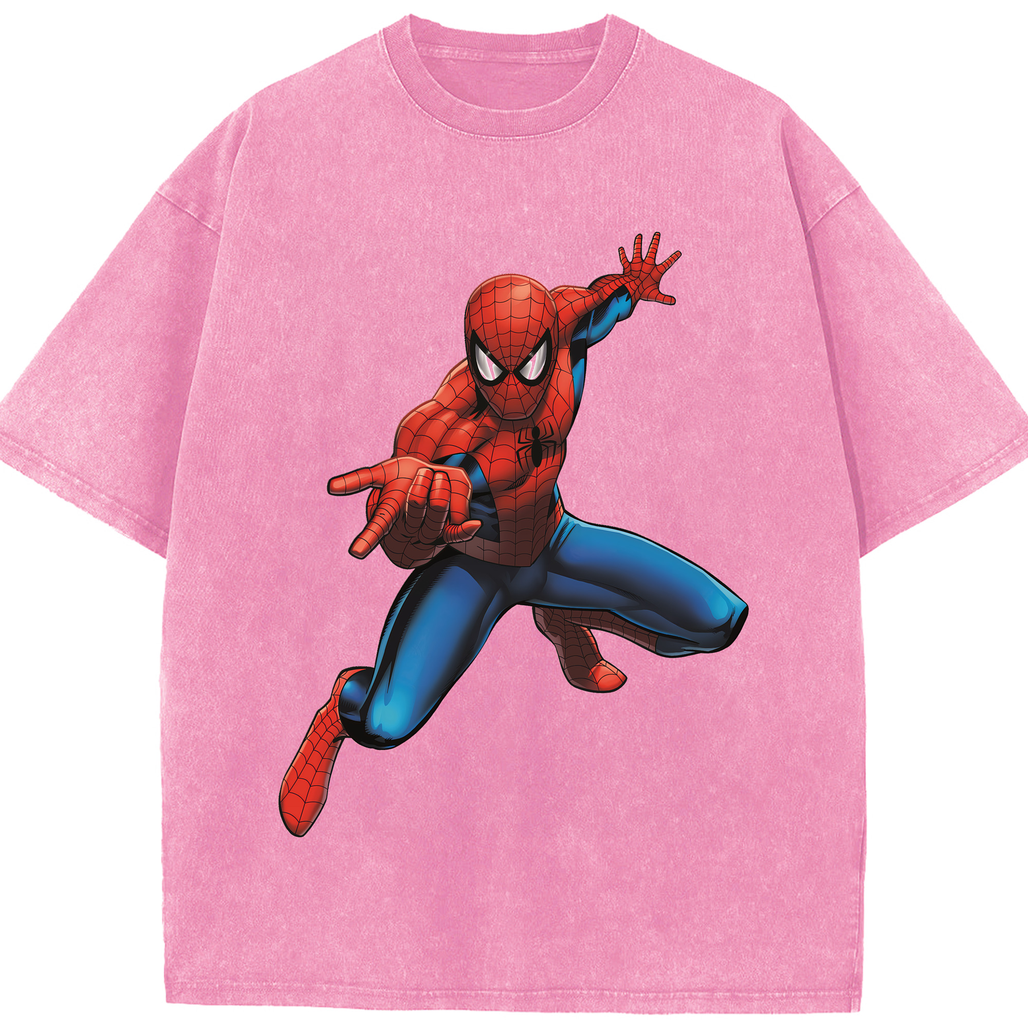 （画像用） Spider Man スパイダーマン 綿100% ヴィンテージ風 半袖Tシャツ（フロントプリント）